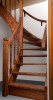 Лестница поворотная (массив сосны, старение) - Мебельная компания "ИРБЕЯ" - Производство мебели