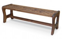 Лавка для сауны Ирбея L-160 (массив сосны, старение) - Мебельная компания "ИРБЕЯ" - Производство мебели