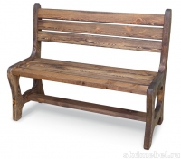 Скамья для сауны L-105 (массив сосны, старение) - Мебельная компания "ИРБЕЯ" - Производство мебели