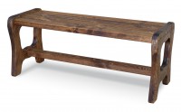 Лавка для сауны Ирбея L-140 (массив сосны, старение) - Мебельная компания "ИРБЕЯ" - Производство мебели