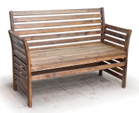 Скамья для сада Ирбея №4 L-120 (массив сосны, старение) - Мебельная компания "ИРБЕЯ" - Производство мебели