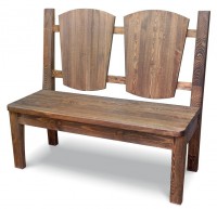 Скамья для кафе №2 (массив сосны, старение) - Мебельная компания "ИРБЕЯ" - Производство мебели