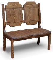 Скамья для кафе №8 (массив сосны, старение, рубленный) - Мебельная компания "ИРБЕЯ" - Производство мебели