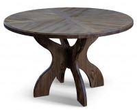 Стол для кафе №9 D-120 (массив сосны, старение) - Мебельная компания "ИРБЕЯ" - Производство мебели