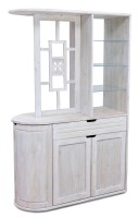 Шкаф перегородка "Цветы" (массив сосны, белый с патиной) - Мебельная компания "ИРБЕЯ" - Производство мебели