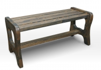 Лавка для сауны Ирбея L-110 (массив сосны, старение) - Мебельная компания "ИРБЕЯ" - Производство мебели