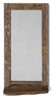 Зеркало Ирбея №1 с полочкой (рама из массива сосны, старение) - Мебельная компания "ИРБЕЯ" - Производство мебели