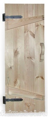 Дверное полотно к домику-конструктору (массив сосны шлифованный, покрытие - антисептик)) - Мебельная компания "ИРБЕЯ" - Производство мебели