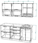 Кухонный гарнитур "Ирбея 1.8" МДФ - Мебельная компания "ИРБЕЯ" - Производство мебели