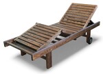 Шезлонг анатомический со столиком Ирбея (массив сосны, старение) - Мебельная компания "ИРБЕЯ" - Производство мебели