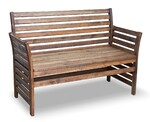 Скамья для сада Ирбея №4 L-140 (массив сосны, старение) - Мебельная компания "ИРБЕЯ" - Производство мебели
