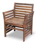 Кресло для сада Ирбея №4 (массив сосны, старение) - Мебельная компания "ИРБЕЯ" - Производство мебели