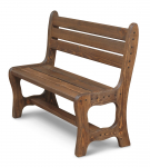 Скамья Ирбея №1 L-140 (массив сосны, старение) - Мебельная компания "ИРБЕЯ" - Производство мебели