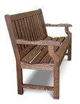 Скамья для сада Ирбея №3 L-180 (массив сосны, старение) - Мебельная компания "ИРБЕЯ" - Производство мебели