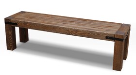 Лавка Ирбея №4 L-180 (массив сосны, старение) - Мебельная компания "ИРБЕЯ" - Производство мебели