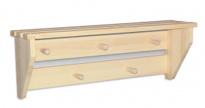 Вешалка Ирбея с полочкой 5-ти рожковая №4М (массив сосны шлифованный) - Мебельная компания "ИРБЕЯ" - Производство мебели