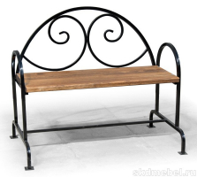 Скамья уличная №1 (массив сосны, старение, металокаркас) - Мебельная компания "ИРБЕЯ" - Производство мебели