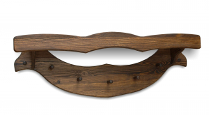 Полочка Ирбея фигурная 1М (массив сосны, старение) - Мебельная компания "ИРБЕЯ" - Производство мебели