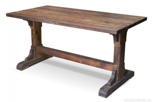 Стол Ирбея №6 120*80  (массив сосны, старение) - Мебельная компания "ИРБЕЯ" - Производство мебели