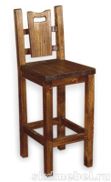 Стул барный для кафе №6 (массив сосны, старение) - Мебельная компания "ИРБЕЯ" - Производство мебели