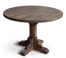 Стол Ирбея №6 круглый D-110 (массив сосны, старение) - Мебельная компания "ИРБЕЯ" - Производство мебели