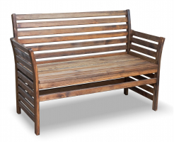 Скамья для сада Ирбея №4 L-140 (массив сосны, старение) - Мебельная компания "ИРБЕЯ" - Производство мебели