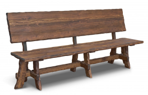 Скамья Ирбея №11 L-210 на 3-х опорах (массив сосны, старение) - Мебельная компания "ИРБЕЯ" - Производство мебели