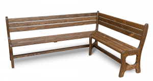 Скамья Ирбея №1 угловая 2060*1540 (массив сосны, старение) - Мебельная компания "ИРБЕЯ" - Производство мебели