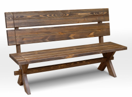 Скамья Ирбея №10Н L-180 (массив сосны, старение) - Мебельная компания "ИРБЕЯ" - Производство мебели