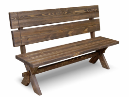 Скамья Ирбея №10Н L-180 (массив сосны, старение) - Мебельная компания "ИРБЕЯ" - Производство мебели
